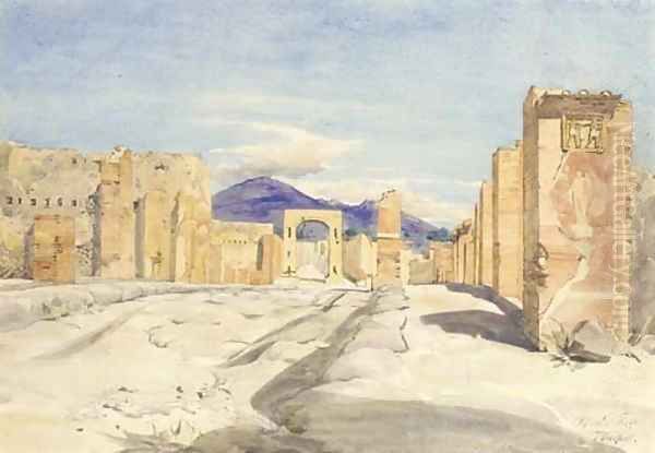 Pompeii, Italy Oil Painting by Alfred Downing Fripp