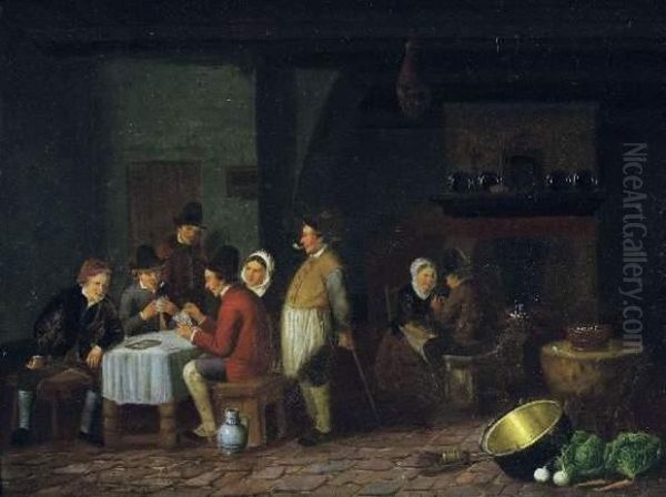 De Kaartspelers Oil Painting by Camille Vennemann