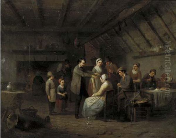 Le Magnetiseur: Treating A Patient In A Tavern by Camille Vennemann