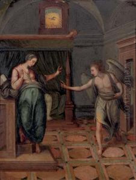 The Annunciation Of The Virgin Oil Painting by Marcello Venusti