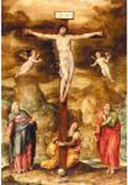 The Crucifixion Oil Painting by Marcello Venusti