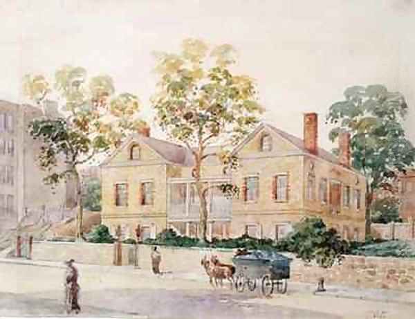 Abigail Adams Smith House Oil Painting by Theodore Oscar Fraenkel