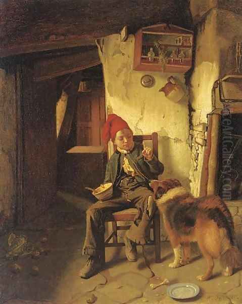 Bide a wee Oil Painting by William Baxter Collier Fyfe