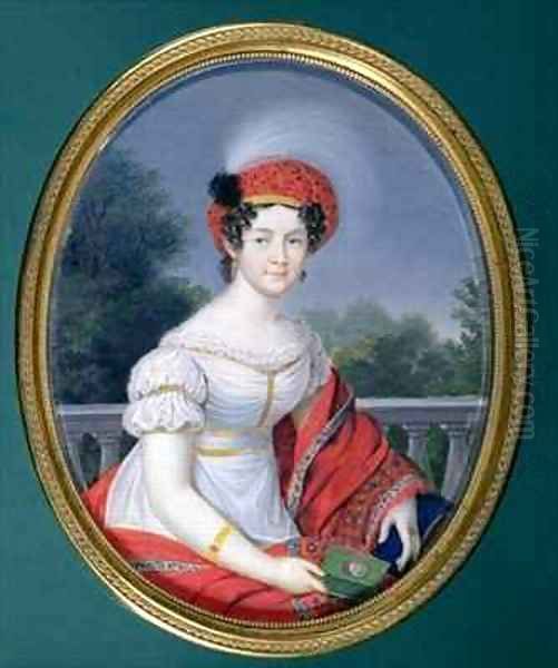 Catherine Paulovna Grand Duchess of Russia Queen of Wurttemberg 1788-1819 Oil Painting by Friedrich Fleischmann