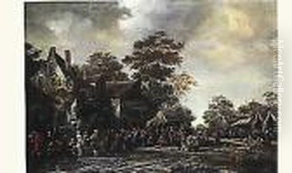 (actif A Rotterdam 1678 - ?) Oil Painting by Rutger Verburgh