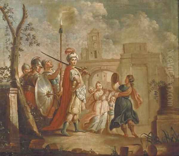 The Entrance of Alexander the Great into Babylon Oil Painting by Francesco Fontebasso