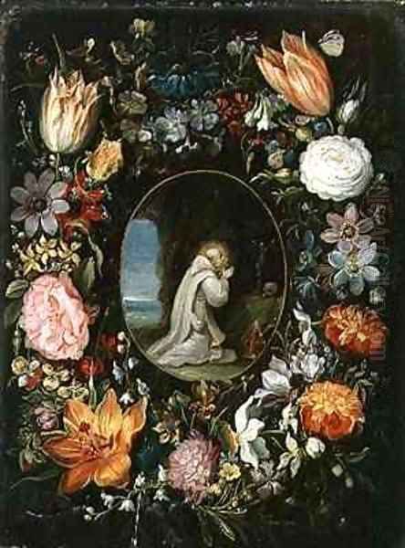 Saint in a Cavern Oil Painting by F. & Brueghel, J. Francken