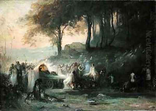 A Pagan Procession Oil Painting by Henri Foreau