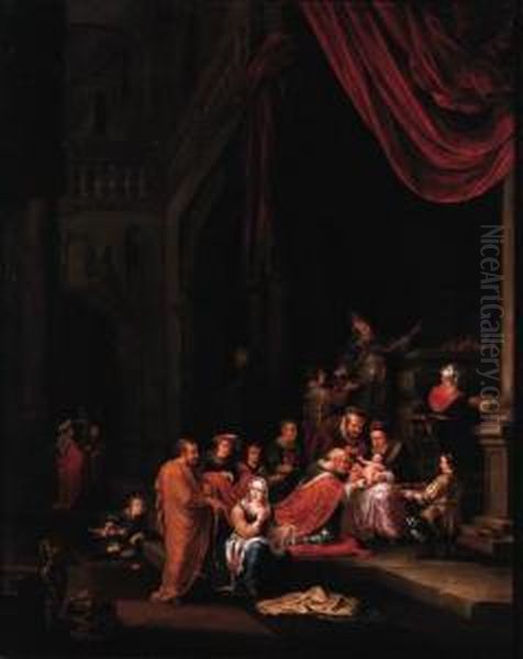 The Circumcision Oil Painting by Adriaen The Elder Verdoel