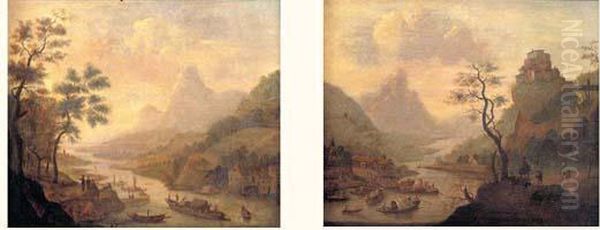 Vues De La Vallee Du Rhin Oil Painting by Cornelis Verdonck