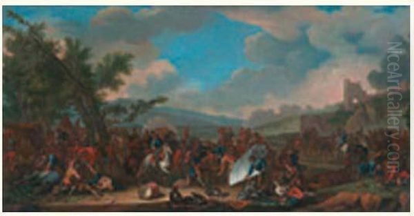 Membre De L'academie De Marseille En 1759 Oil Painting by Jan Peeter Verdussen