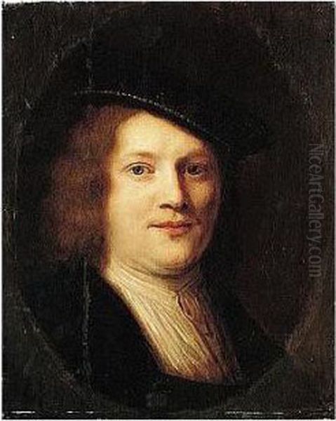 Portrait Of A Young Man, Possibly A Portrait Of The Artist Oil Painting by Pieter Harmensz Verelst