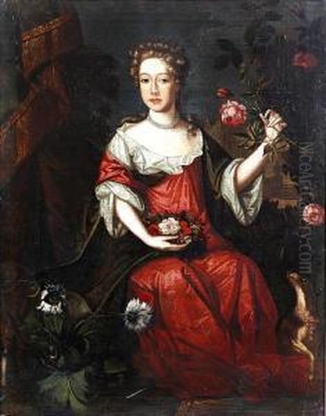 Portrait Of A Lady Oil Painting by Simon Pietersz. Verelst