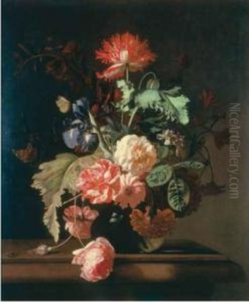 Vaso Di Fiori Oil Painting by Simon Pietersz. Verelst