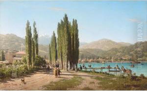 View Of Sukhum-kale Oil Painting by Petr Petrovich Vereshchagin