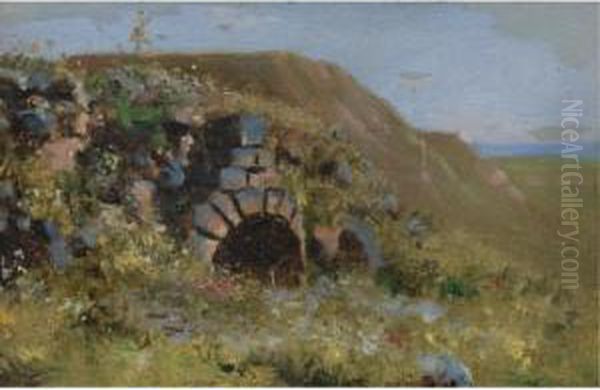 Grotto Oil Painting by Vasili Vasilyevich Vereshchagin