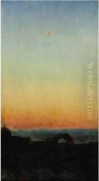 Sunset In India Oil Painting by Vasili Vasilyevich Vereshchagin