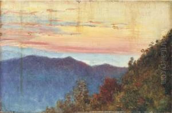 Sunrise In The Himalayas Oil Painting by Vasili Vasilyevich Vereshchagin