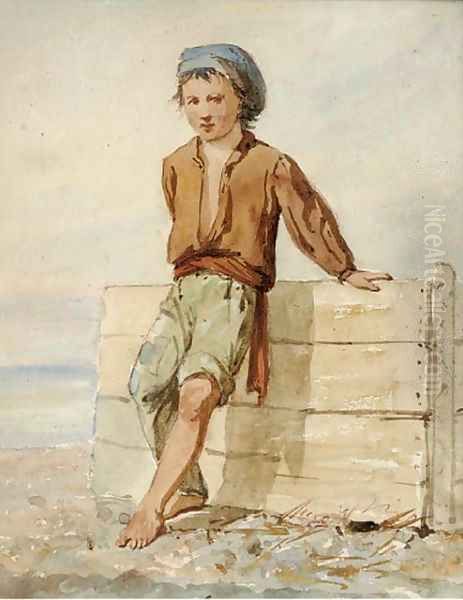 The fisherboy Oil Painting by Prosper-Joseph Florence