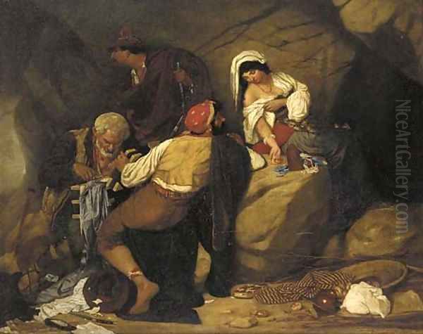 The thieves' cave Oil Painting by Severin Falkman