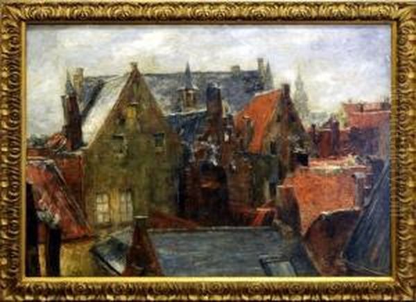 Les Toits Oil Painting by Pieter Verhaert