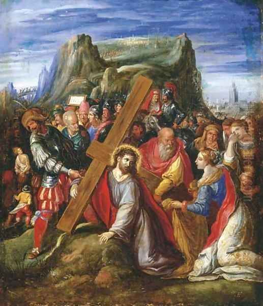 Christ on the Way to Calvary Oil Painting by Hieronymus II Francken