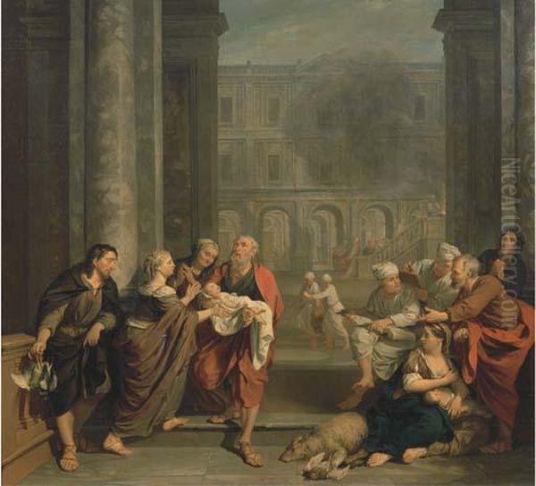 The Presentation In The Temple Oil Painting by Nicholas Verkolje