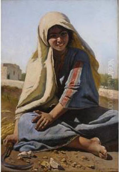 Jeune Fille De Bethlehem Oil Painting by Charles Verlat