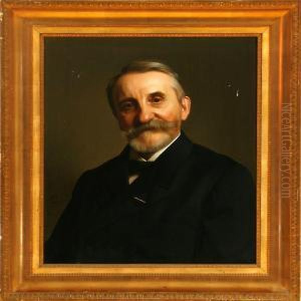 Portrait Of The Artist's Broder, Doctor Christian Vermehren Oil Painting by Frits Johann Freder. Vermehren