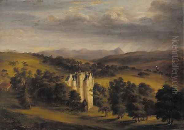 Craigievar Castle, Grampian Oil Painting by Lady Georgina Forbes