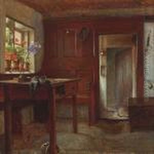 Interior Oil Painting by Gustav Vermehren