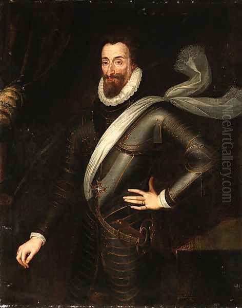 Portrait of King Henry IV Oil Painting by School Of Fontainebleau