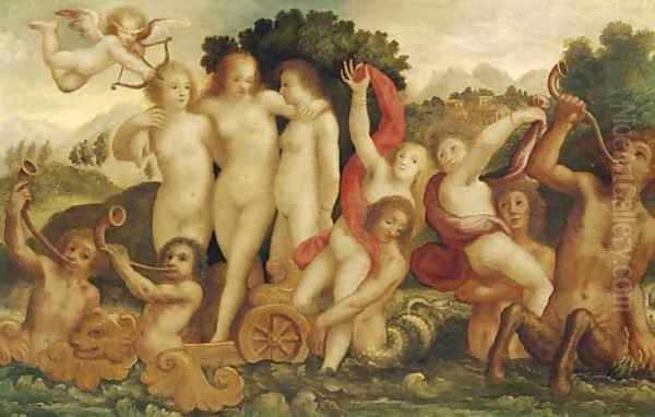 The Triumph of Venus Oil Painting by School Of Fontainebleau