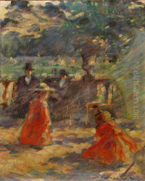 In Parc Oil Painting by Nicolas Vermont