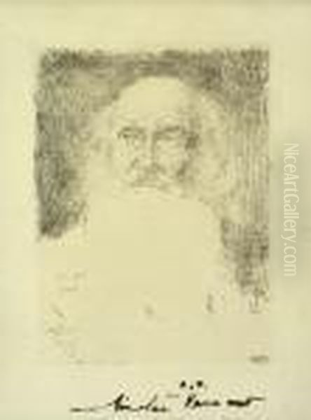 Lev Tolstoi's Portrait Oil Painting by Nicolas Vermont