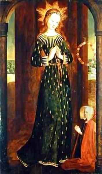 Virgin with the Ears of Corn Oil Painting by Hinrik Funhof