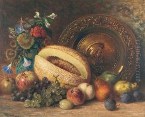 Still Life Of Fruit Oil Painting by Frederick Arthur Verner