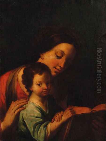 The Education of the Infant Christ Oil Painting by Marcantonio Franceschini