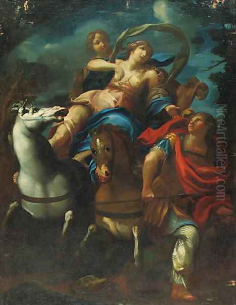 Dido and Aeneas Oil Painting by Marcantonio Franceschini