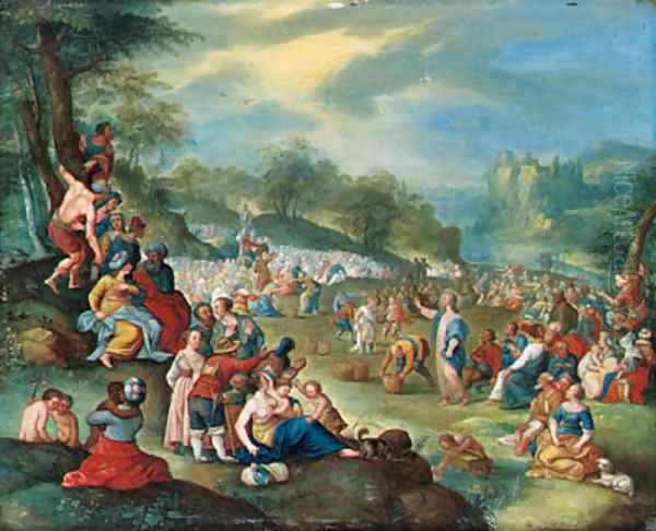 The Feeding of the Five Thousand Oil Painting by Hieronymous III Francken