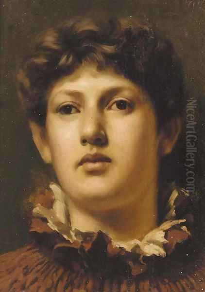 A chorister Oil Painting by Sir Samuel Luke Fildes