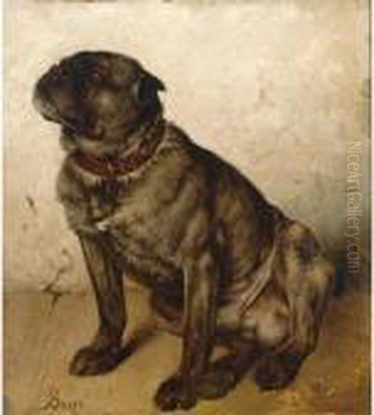 Boxer Oil Painting by Wouterus Verschuur