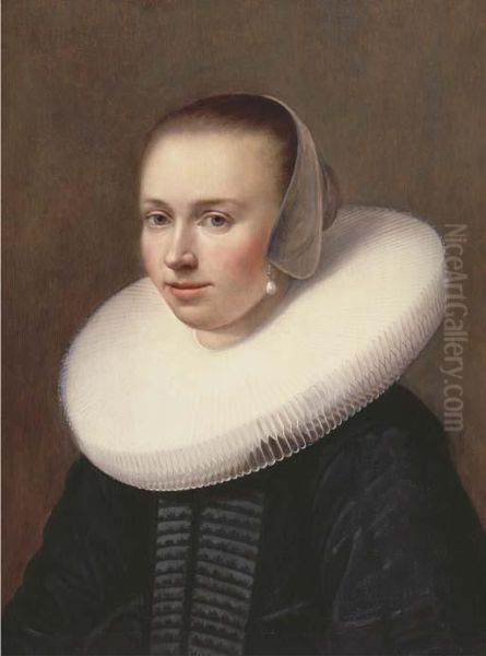 Portrait Of A Young Lady Oil Painting by Johannes Cornelisz. Verspronck