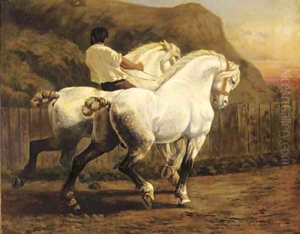 Heavy horses Oil Painting by Charles Fullwood