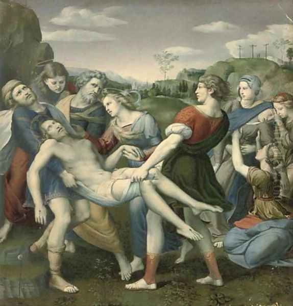 The Entombment of Christ Oil Painting by Eliseo Tuderte Fattorini