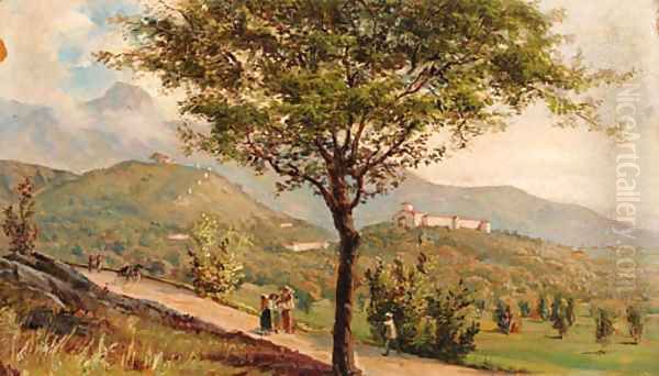 Summer day Oil Painting by Giovanni Battista Ferrari