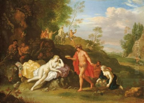 Bacchus And Ceres Oil Painting by Daniel Vertangen