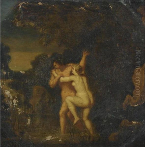 Venus And Adonis Oil Painting by Daniel Vertangen