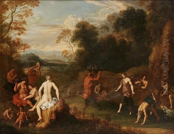 A Bacchanal Oil Painting by Daniel Vertangen