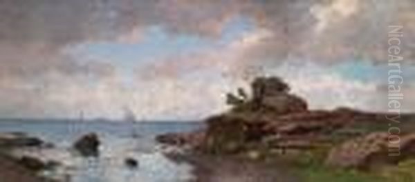 Kustenlandschaft Oil Painting by Achille Vertunni